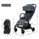 thumbnail image 5 of Beberoad Love R2 Small Travel Stroller Compact Stroller Foldable Lightweight Baby Stroller for Airplane, Infant Toddler Stroller with Adjustable Backrest, Cup Holder and Waterproof Canopy, Denim Blue, 5 of 5