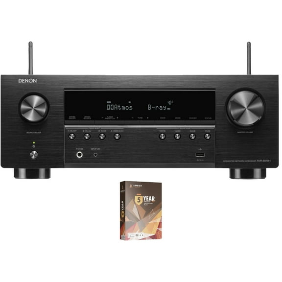 Denon AVRS970H 7.2 Channel AV Receiver with DTS Virtual:X and Dolby Atmos with 5 Year Amber Protection Plan (2022)
