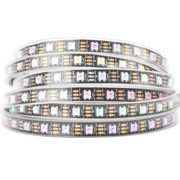 BTF-LIGHTING WS2812B Tira de luces LED 1m 5m 30LEDs/m 60LEDs/m IP30 IP65 IP67 5050SMD Direccionable individualmente PCB blanco negro flexible Tira de píxeles LED a todo color Dream Color DC5V