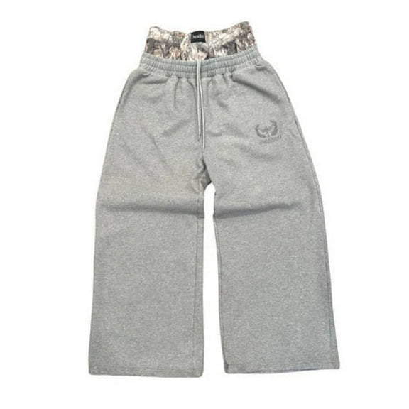 Hip Hop Embroidered Camouflage Double Waist Pants