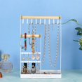 thumbnail image 3 of Xinyolin Jewelry Display Holder Free Standing Multi-hooks Necklaces Hook Earrings Bracelet Organizer Stand Home Supplies, 3 of 7