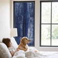 thumbnail image 3 of Navy Blue Window Privacy Film, Retro Oil Painting Modern Abstract Art Aesthetics Static Cling UV Sun Blocking Tint Film Heat Control Windows Films for Bedroom Bathroom, Window Stickers 29.5"x78.7", 3 of 8