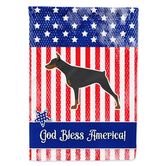 Carolines Treasures BB3360GF USA Patriotic Doberman Pinscher Flag Garden Size  Small multicolor