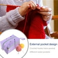 thumbnail image 6 of Knitting Yarn Storage Craft Tote Bag With Inner Divider For Wool Crochet Needles, Premium Durable Canvas Material With Drawstring Closure And Handle, Portable Organizer For, 6 of 7