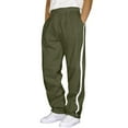 thumbnail image 5 of Caqnni Men's Fleece Cargo Sweatpants Drawstring Loose Fit Jogger Pants for Men with Pockets Casual Elastic Sweatpants (Z06-Green,XL), 5 of 5
