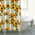thumbnail image 4 of Waterproof Cute Sunflower Colorful Shower Curtain 72x72 Inch Boho Style Polyester Unique Shower Curtain for Bathroom Hotel Home Decor with 12 Plastic Hooks, 4 of 5