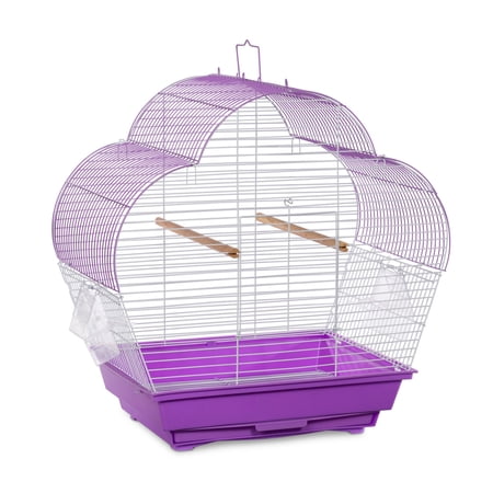 Prevue Pet Products Palm Beach Scallop Roof Purple & White Bird Cage SP21003P/W