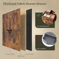 thumbnail image 6 of Enhomee Dresser for Bedroom with LED Lights & Charging Station Tall Chest of 10 Fabric Drawers with Storage Shelves, Rustic Brown, 6 of 10