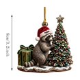 thumbnail image 5 of Christmas Raccoon Funny Hanging Decorations, Cottagecore Cute Raccoon Xmas Tree Pendants Lightweight Shatterproof Whimsical Animal Decor for Home Tree Window Indoor Party Decoration, 5 of 6