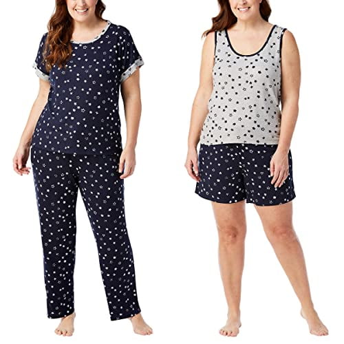 Lucky Brand Ladies' 4-Piece Pajama Set (Stars, S) 1457525