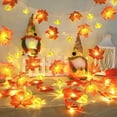 thumbnail image 4 of Clearance! Maple String Lights Leaves Garland with LED Lights，Lighted Fall Garland Maple Leaves for Halloween Autumn Fall Thanksgivin Decoration String Light,D, 4 of 4