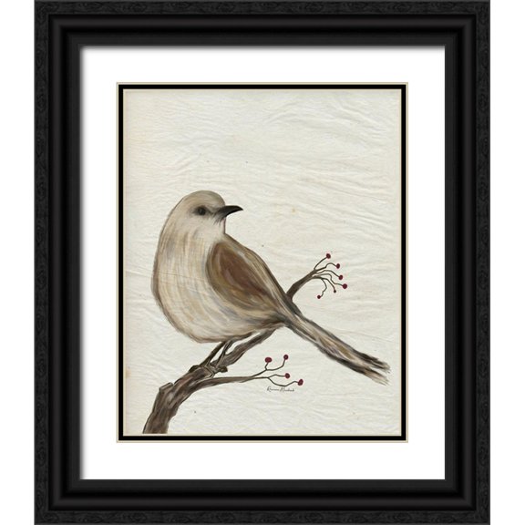 Murdock, Ramona 20x24 Black Ornate Wood Framed with Double Matting Museum Art Print Titled - Mockingbird Medley III