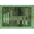 thumbnail image 1 of Ahgly Company Indoor Rectangle Abstract Turquoise Blue Modern Area Rugs, 2' x 4', 1 of 4
