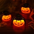 thumbnail image 3 of Halloween Pumpkin Spider Lamp, Halloween Flameless Flickering Lights Battery Operated, LED Light Up Pumpkin Spider Figurine, Cute Halloween Decoration for Halloween Holiday Party Spooky Decor, 3 of 6