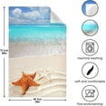 thumbnail image 3 of Summer Beach Starfish Tea Towels Set of 6 Seashore White Sand Kitchen Dish Cloth with Hanging Loop, 18"x28"Lint-Free Absorbent Towel for Kitchen Drying Wiping and Cleaning, 3 of 5