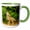 Green/White, variant on 3drose, Minnesota, Coyote Pup Howling at Den, Captive, 15oz Mug