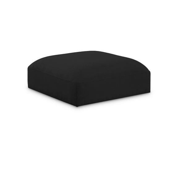 Meridian Furniture Ease Black Fabric Ottoman