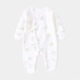 thumbnail image 2 of CAUYDY Baby Boy Going Home Outfit Newborn 3 6 9 12 18 24 Months Preemie Girls Romper Infant Long Sleeve Sleepers Fall Winter Pajamas Clothes Sizes 0-1 Months,Light Purple, 2 of 4