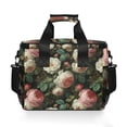 thumbnail image 7 of FORMRS Insulated Cooler Bag 24 Cans Capacity Soft Leakproof Lunch Box with Side Pockets, White and Pink Roses, 7 of 7