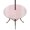 Pink, variant on Round Outdoor Tablecloth with Umbrella Hole and Zipper, Pink Striped Fitted Table Cover with Elastic Edge for 45-54 Inch, Farmhouse Pink White Stripes Aesthetics Waterproof Patio Tablecoths