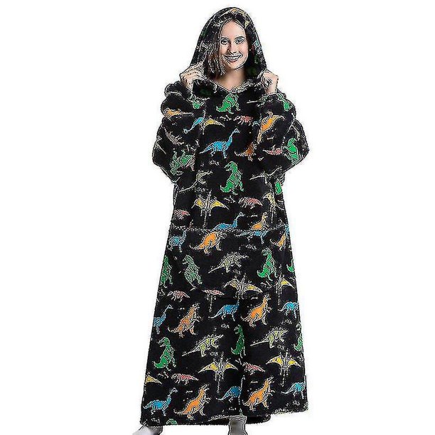 Manta con capucha superlarga de dibujos animados, sudadera de invierno de lujo con capucha de gran tamaño, sudadera de franela, manta de Tv gigante para perezosos, pijamas, albornoz cálido