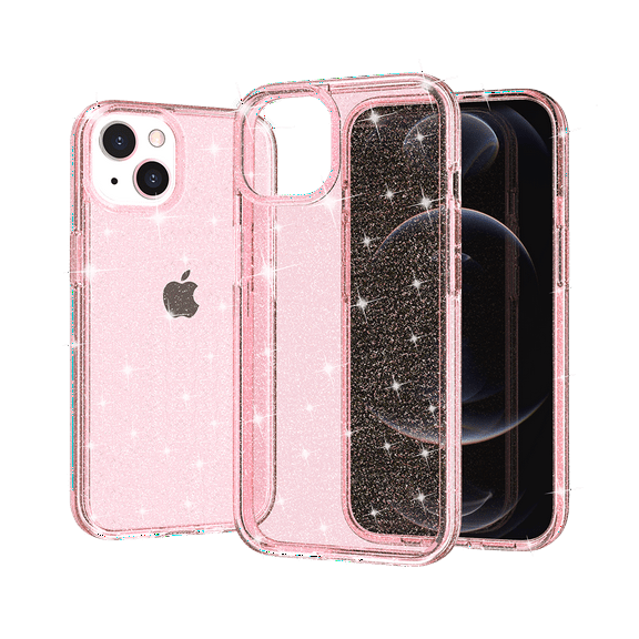 For Iphone Se 3 2022 Se87 Glitter Ultra Thick 3mm Transparent Hybrid Case Cover - Pink