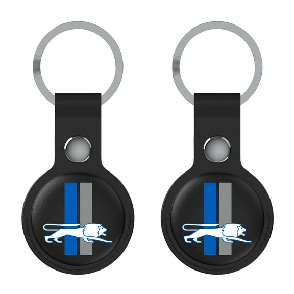 Keyscaper Black Detroit Lions Two-Pack AirTag Holders
