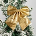 thumbnail image 4 of Sparkling Sequined Christmas Bow, Glittering Holiday Accent for Tree Topper and Gift Wrapping, Versatile Decoration for Door and Party Settings(Gold), 4 of 6