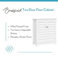 thumbnail image 3 of RiverRidge Brookfield 2-Door Bathroom Linen Storage Cabinet and Laundry Shelf - White, 3 of 8