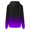 thumbnail image 4 of WZXFASHION Chandail à Capuchon Mode pour Femmes à Manches Longues à Imprimé Dégradé en Lignes Liquidation Chandail à Fermeture Éclair, 4 of 4