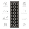 thumbnail image 5 of Safavieh Courtyard Amy Geometric Indoor/Outdoor Runner Rug, Black/Creme, 2'3" x 10', 5 of 9