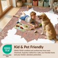 thumbnail image 4 of Design&I 8'x10' Washable Area Rug Sleek Flatweave Pet Friendly Faded Terracotta Beige Accent Bordered Vintage Design Rectangle for King Size Bedroom, Under Bed, 4 of 7