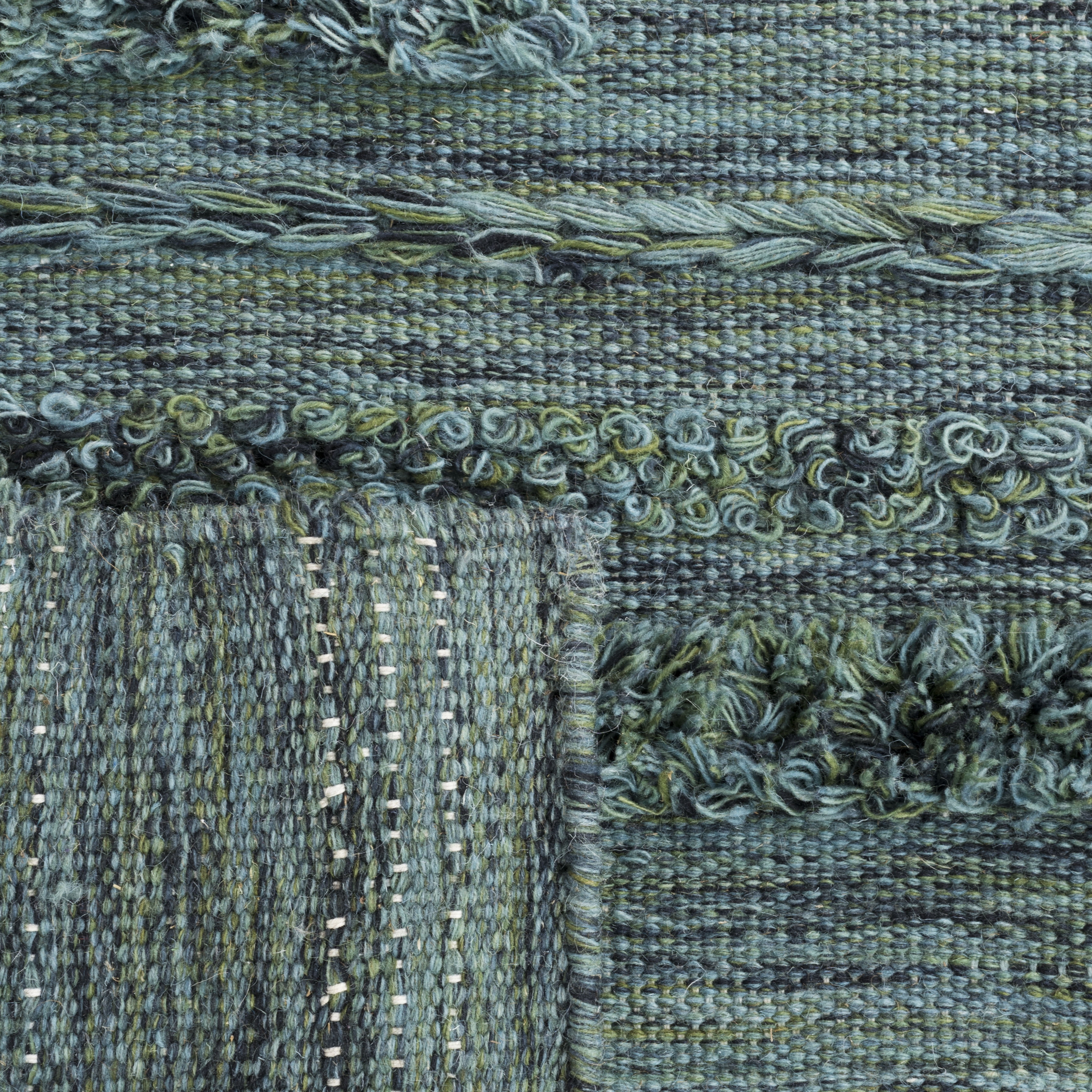 SAFAVIEH Vermont Zavanna Striped Area Rug, Dark Green/Black, 9' x 12'