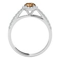 thumbnail image 4 of Mauli Jewels Rings for Women 0.70 Carat Diamond And Oval Shaped Moragnite Ring 4-prong 10K White Gold, 4 of 7