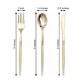 thumbnail image 3 of Efavormart 24 Pack | 9" Gold Modern Flatware Set, Heavy Duty Plastic Silverware, Glitter Handle Disposable Cutlery, 3 of 11