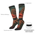 thumbnail image 3 of Daiia Sports Socks Colorful Reptile And Leaves Printed Novelty Crew Socks for Men Women Knee High Socks Cotton Socks Soft & Breathable Support Unisex Socks, 3 of 9