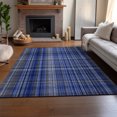 thumbnail image 6 of Addison Rugs Mayfield Washable Transitional Plaid Navy Rectangle Rug, 5' x 7'6", 6 of 6