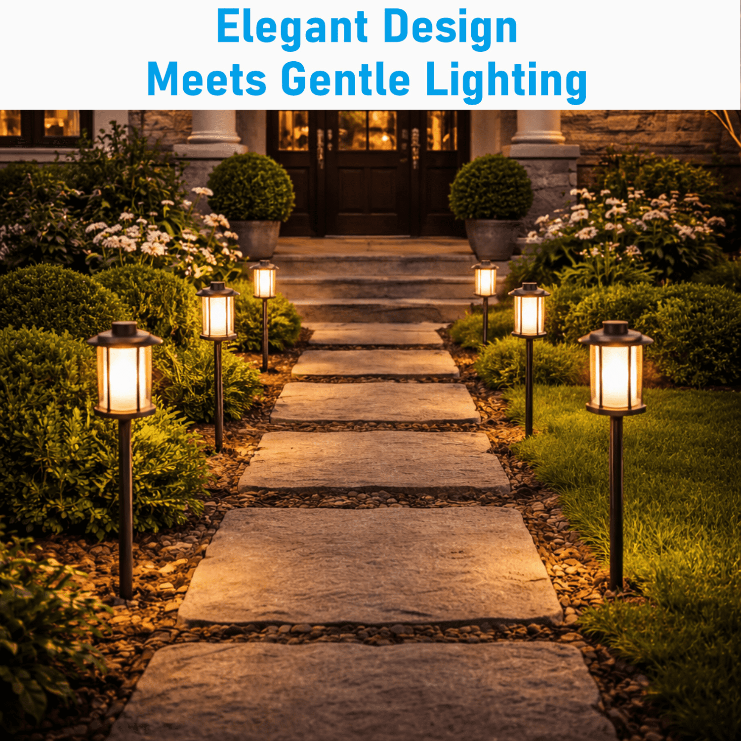 6 Pack 5CCT Low Voltage 5W LED Path Lights, Outdoor Landscape Pathway Lights, 1800K/2700K/3000K/4000K/5000K Selectable, 12-24V AC/DC, Oil Rubbed Bronze