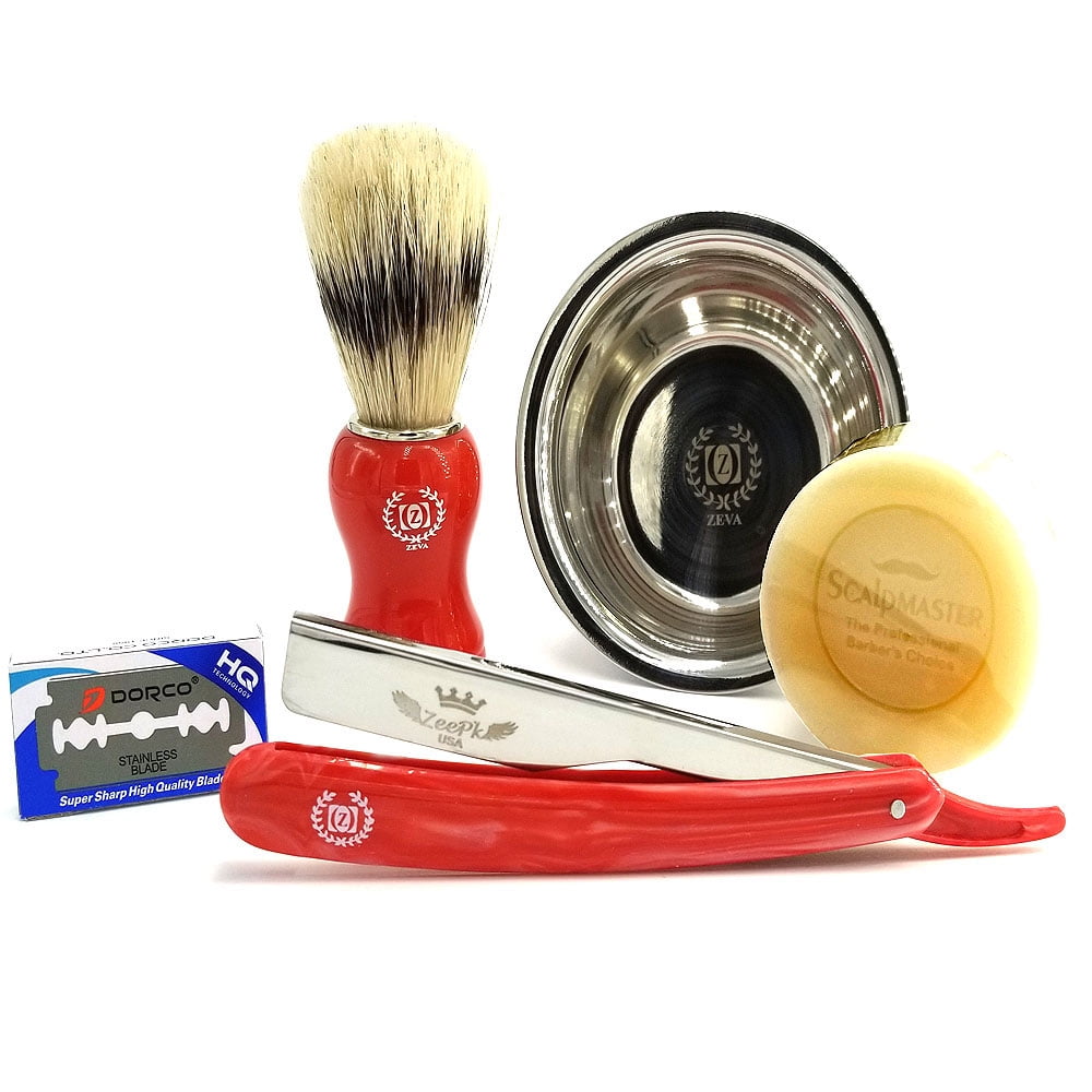 Carbon Steel Straight Razor Men Shaving Set Cutthroat Salon