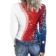 thumbnail image 6 of Sewkxo Shirts for Women Plus Size 250th Anniversary American Independence Day Printed Crewneck Pullover Tops Spring Summer Loose Fit Casual Long Sleeve T Shirt,White M, 6 of 6