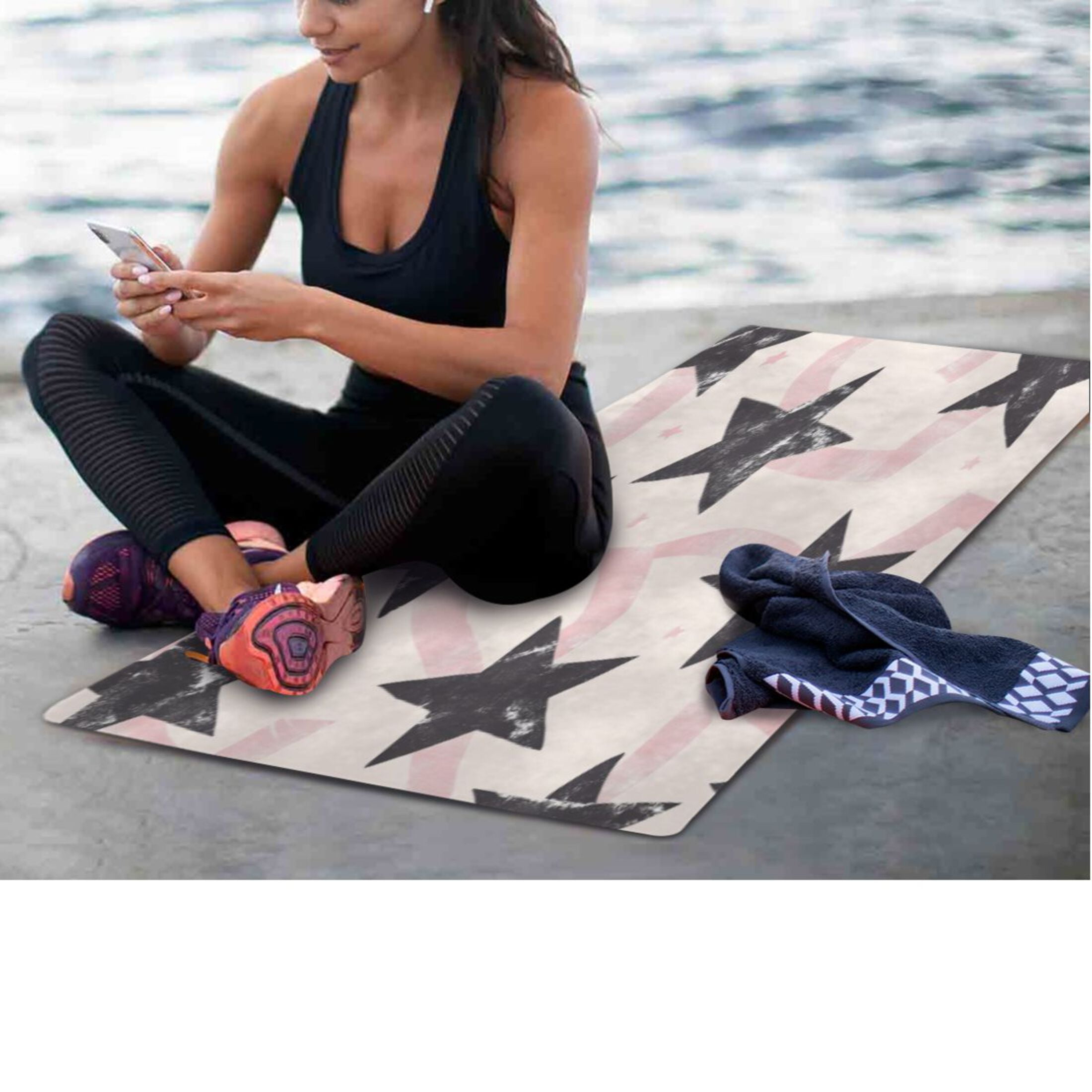 BZSMCE Yoga Mat Women Fitness Mat Celestial Pattern