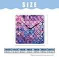 thumbnail image 2 of 14 Inch Wall Clock Battery Operated Square Clock Decorative for Office, Kitchen, Outdoor, Living Room，Fish Scale Wave Colorful Beautiful, 2 of 4
