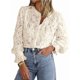 thumbnail image 1 of Blusa Informal Elegante de Encaje para Mujer, Camisa de Larga con Botones, Ropa de Moda para y Otoño Albaricoque L, 1 of 9