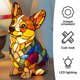 thumbnail image 3 of Animal Art Night Light Resin Cute Dog Series La Lámpara Mesa (Corgi), 3 of 9