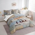 thumbnail image 3 of Feelyou Rustic Lake House Twin Bedding Sets 7-Piece for Kids, Wooden Plank Bedding Comforter Set, Farmhouse Lodge Cabin Reversible Sheet Sets, Lightweight Room Decor, 3 of 7
