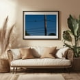 thumbnail image 3 of Two Crows - Portland Oregon Photography Bird Silhouette Minimalist Nature Skyline Moody Black Framed Wall Art Print 16 x 24 inches, 3 of 4
