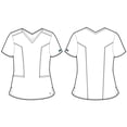 thumbnail image 5 of Med Couture Peaches Women's 8434 V-Neck Top -Royal-Medium, 5 of 5