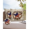 thumbnail image 6 of Old Farm Board with Flag Stars Garland Outdoor Pillow Covers Set of 2, Decorative Waterproof Throw Pillow Case, Independence Day Cotton Linen Soft Cozy Cushion Pillowcases, 6 of 6