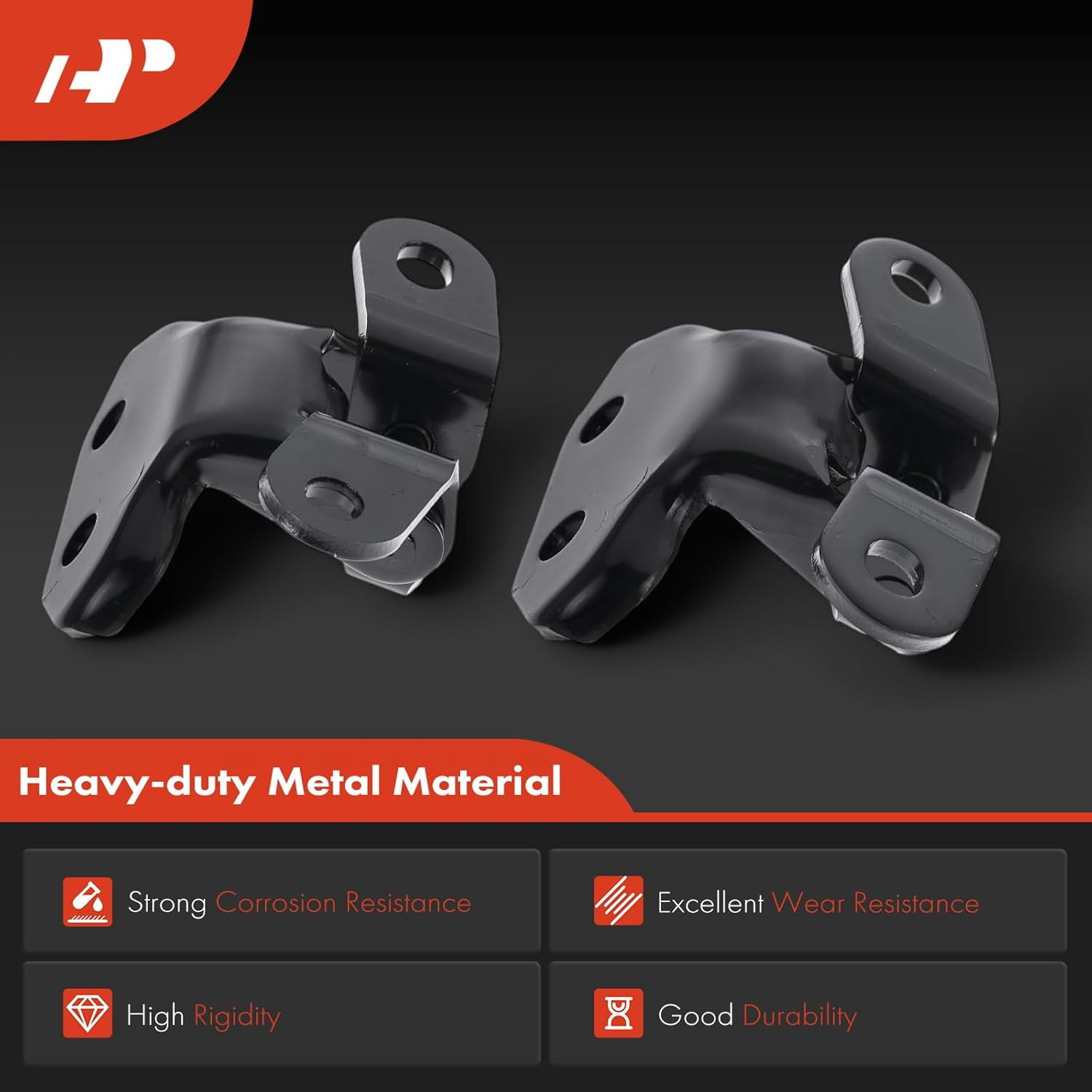 A-Premium Door Hinge Assembly Compatible with Toyota Camry, RAV4, Prius, Tacoma, Tundra, Avalon, Yaris, Venza, Sequoia, FJ Cruiser & Lexus ES350 & Scion tC, Front Left & Right Lower Side, 2-PC Set