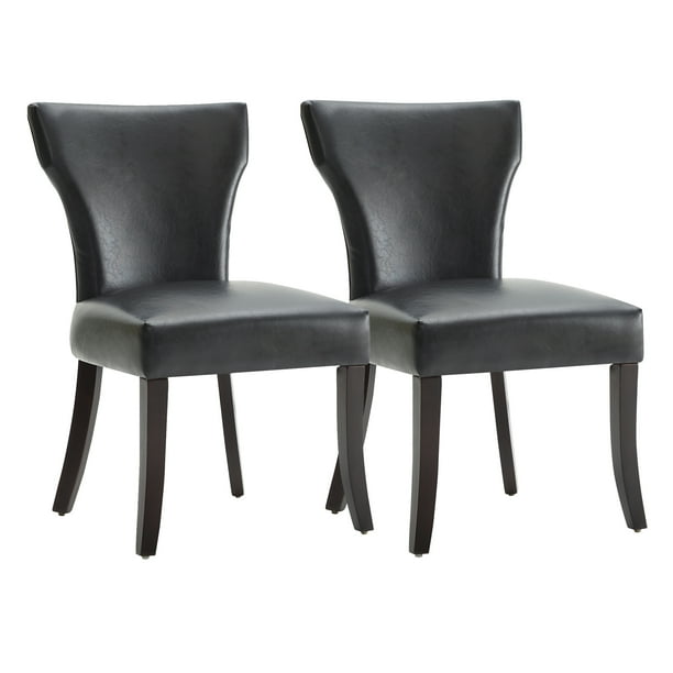 CHITA Upholstered Dining Room Chairs with Wingback&Wood Legs Kitchen